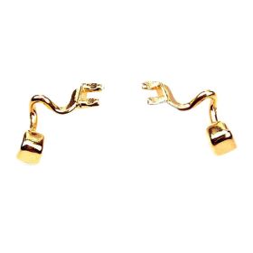 1 Pair Metal Plug-in Eyeglass Nose Pad Arm Replacement Glasses Nose Pad Arm Holder Eyeglass Repair Kit, Gold