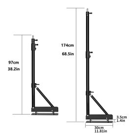 135cm 170cm Heavy Wall Mount Boom Arm for Photography Studio Video Strobe Lights Max Length Horizontal and Vertical Rotatable