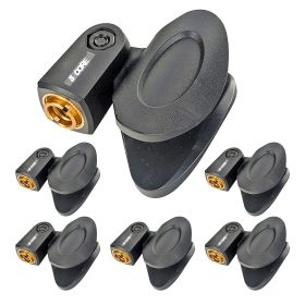 5 Core Microphone Clips for all Handheld Transmitters Universal Adjustable Mic Clips with 5/8" Male to 3/8" Female Screw Adapter Suitable for Han