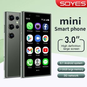 Mini Phone - 3.0 inch High-definition Touchscreen Mini Smart Phone to Unlock Android,  Compact Phone with Quad-core Dual SLM facial Recognition