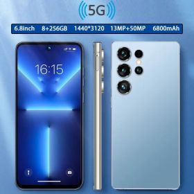 8+256GB I25 Ultra 5G Unlocked Smartphone, Unlocked Phone, 6.8" HD+ Display, Built in Pen, 6000mAh Battery /Face ID+Fingerprint Lock/Dual SIM (Blu