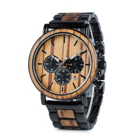 Multi-functional Cross-border Literary Young Men's Wooden Watch Luminous Watch (Color: GP009 1A)