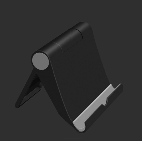 PE Folding Mobile Phone/Tablet Stand (Color: Black)