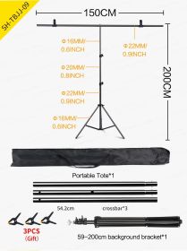 T-shape Tripod Stand Green Screen Background Backdrop Support With Green Cloth Solid Color Frame System Photo Studio Photography (Color: 1.5X2M)