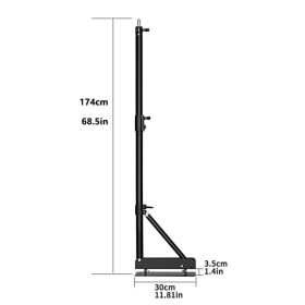 170cm 135cm Heavy Wall Mount Boom Arm Projector Bracket for Photography Studio Softbox Video Strobe Ring Lights (Color: 170cm)