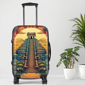 Chichen Itza Luggage, 20/24/28 Inch Luggage, Carry-On, Custom Luggage, Luggage Set, Suitcase, Travel, Vacation, Cabin Suitcase, Custom Suitcase (size: 28"" Large)