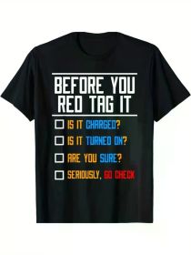 Before You Red Tag IT Associates Problem Solver Swagazon T-Shirt, Regular-Fit, Family T-shirt (Color: Black, size: S)